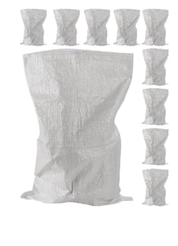 A&A SUPPLIES UK - 10 x Large Woven Rubble Builder White Rubbish Bags 60 X 100 CM Sacks - Strong Builders Garden Waste Bag - Heavy Duty Polypropylene PP DIY White Jumbo Sack 24.5 X 39" inches (10) 1 A&A SUPPLIES UK - 10 x Large Woven Rubble Builder White Rubbish Bags 60 X 100 CM Sacks - Strong Builders Garden Waste Bag - Heavy Duty Polypropylene PP DIY White Jumbo Sack 24.5 X 39" inches (10)