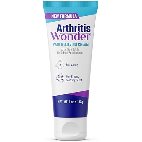 Arthritis Wonder Pain Relief Cream, 4 oz – Arthritis Pain Relief Cream for Hand, Knee, Foot and Wrist Joints – Fast-Acting, Deep Penetrating, Non-Greasy Formula with Natural Wogonin Cover