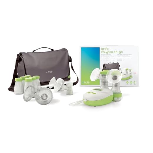 Ardo Calypso-to-Go Double Electric Breast Pump. Quiet, Swiss Made Breast Pump with 64 Settings. Closed System Hospital Grade Breastfeeding Pump with Bottles, Breast Shells & Pump Bag Included.