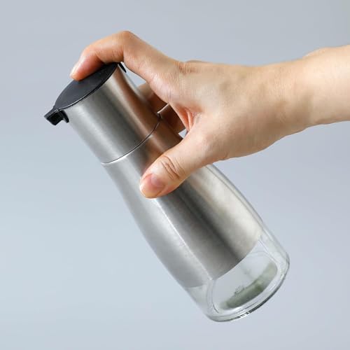 Image of Kuber Industries Oil Dispenser | Oil Containers for Kitchen | Cooking Oil Dispenser | Air-Tight Oil Dispenser with Cap | Oil Pourer Dispenser | SD-230701 | 350 ML | Black