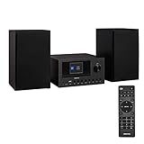 MEDION P85003 Micro Audio System Compacto (Microcadena, Radio por Internet, Dab+, Radio FM con PLL, Bluetooth, conexión USB, AUX, 2x150 W)