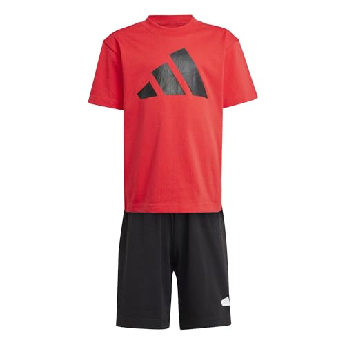 adidas ESSENTIALS T-SHIRT SET, Chándal Unisex Niños, pure ruby/black,