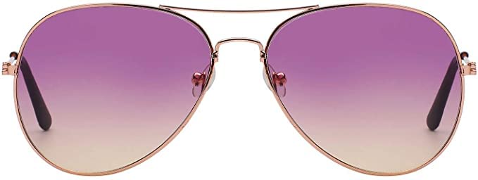 OWL 3 Pairs Classic Aviator Sunglasses Two Tone Color Lens Gold Metal Frame UV 400 Sun Protection2