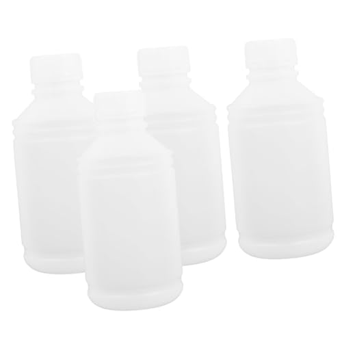 KICHOUSE 4pcs Small Mouth Sample Bottles Mini Bottles for Lab Storage Leak Proof Plastic Containers