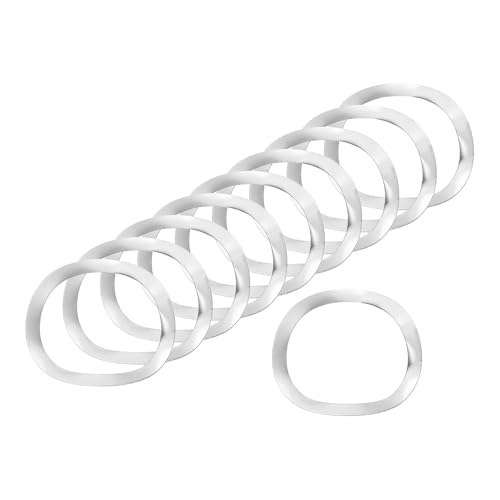 uxcell Wave Spring Washer, 100Pcs 1.14"x0.91"x0.01" (ODxIDxT) - 304 Stainless Steel Curved Washer for Screw Bolt, Wave Washers Gaskets for Machinery (Silver)