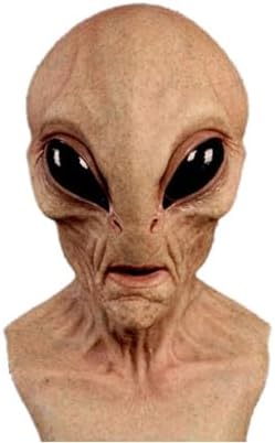 Alien mask adult Realistic Alien Mask Creepy Halloween Masks For Adult Latex Full Head Party Props Costume