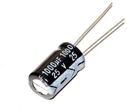 Satguru 1000uF 25 Volt Electrolytic Capacitor - 10 Pcs Electronic Components Electronic Hobby Kit