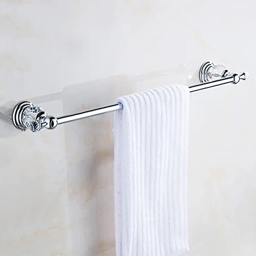 Barre de serviette en cristal laiton sans forage support rangement cuisine mural