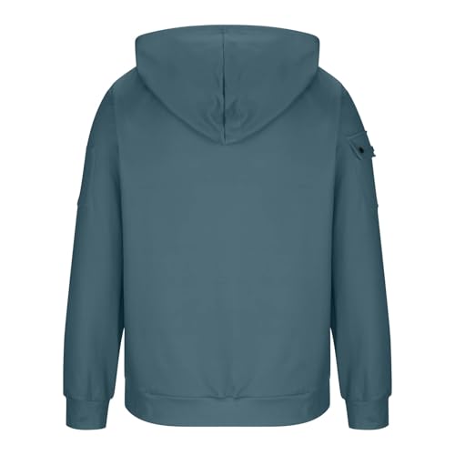 Men Quarter Zip Sweatshirt Oversize Lining Velvet Pullover Fall Winter Long sleeve Warm Hoodie Sweater with zipper Pocket4