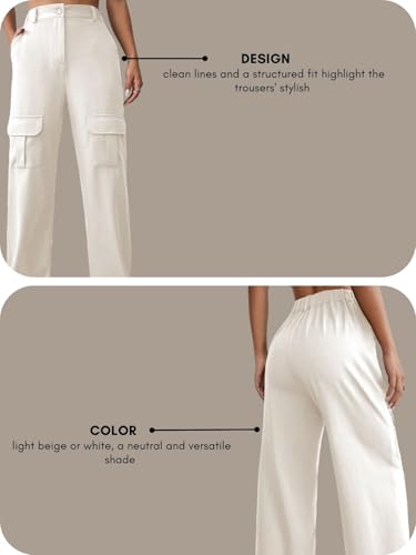 Image of Leriya Fashion Women's Loose High Rise Trouser | High-Waist Korean Pants | Formal Track Pant | Cargo Style Baggy Trendy