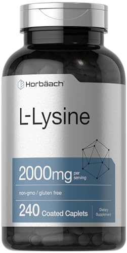 Horbäach CL3977 L-Lysine | 2000Mg | 240 Caplets | Vegetarian, Non-Gmo, And Gluten Free Supplement cover