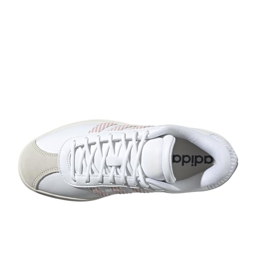 Image of adidas Womens Vl Court Bold Lace Up Sneakers Shoes Casual - Pink