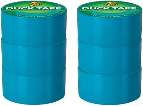 Image of Duck Brand Color Duct Tape, 6-Roll, Electric Blue (1311000 C)