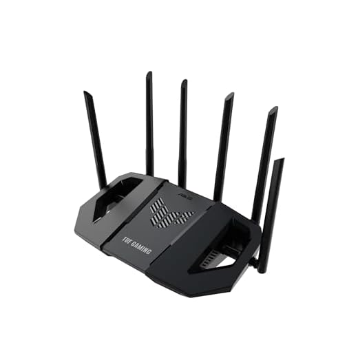 ASUS TUF Gaming BE6500 WiFi 7 Router - Dual-Band, Up to 6.5 Gbps Wireless, Game Accelerator, Multi-Link Operation (MLO), (x4) 2.5GbE Ports, Mesh + VPN Compatible, & Subscription-Free Network Security