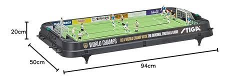 STIGA Juego de Fútbol campeones del Mundo Juego de Mesa, Negro/Verde