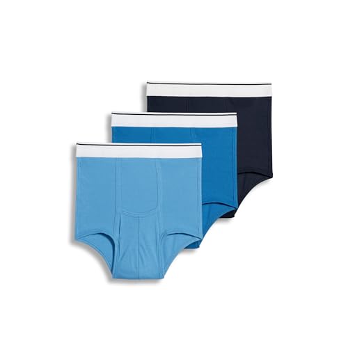 Jockey Men's Underwear Pouch Brief - 3 Pack, Blue Spring/Just