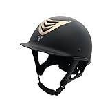 DeeRace 馬術ヘルメット 乗馬ヘルメット 乗馬用帽子 調節可能な 乗馬 ヘルメット プロテクター 乗馬用品 馬具 乗馬プロテクター 乗馬用保護具 通気性 アウトドアスポーツ 男女兼用, ゴールド 58cm～62cm