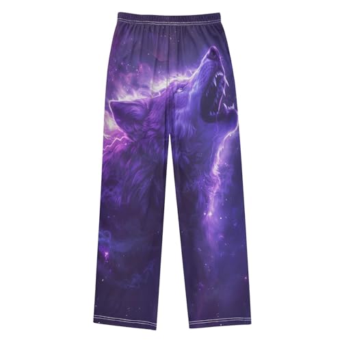 Pajama Pants Wolves with Lightning Long Sleep Pants Lounge Bottoms2