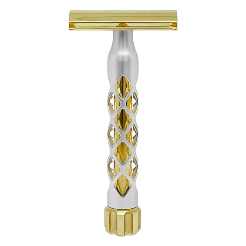 The Goodfellas' Smile, THE VALYNOR Double Edge Safety Razor - CNC Machined Brass and Aluminum - Delivers a close and comfortable Shave - Made by Hand in Italy
