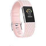 POY Replacement Bands Compatible for Fitbit Charge 2, Adjustable Sport Wristbands, Small Light Pink, 1PC
