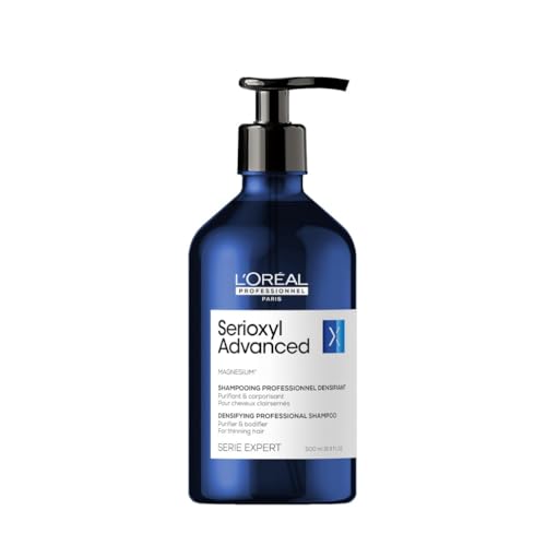L’Oréal Professionnel Champú Enriquecido con Activos Dermatológicos para Cabello Fino y con Poca Densidad, Serioxyl Advanced, 500 ml