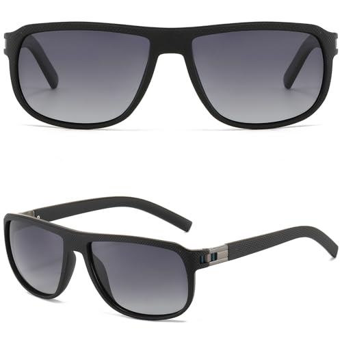 Gradient Brown Polarized Sunglasses for Men UV Protection Driving Square Sun Glasses Retro 70s Trendy Shades for Men2