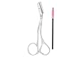 Nogeqi 2 Stück Silber Augenbrauenschere mit Kamm und Augenbrauenbürstchen, Edelstahl Augenbrauen Schere, Eyebrow Scissors With Comb mit Nicht-Schlupf-Griff für Männer und Frauen Heim Reisegebrauch