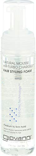 GIOVANNI Mousse Hair Styling Foam - Mousse for Curly Hair, Volumizing Hair Foam for Women & Men, Foaming, Add Texture for Curls & Wavy Hair, Defining & Enhancing - 7 Fl Oz (Pack of 1)