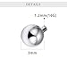 Hnxnskt 32Pcs 16G Internally Threaded Piercing Balls Stainless Steel Replacement Balls Piercing Parts for Septum Lip Labret Medusa Eyebros Tragus Helix Conch and and Other Body Jewelry