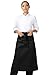 Chef Works Tablier de bistrot Durable, Noir, Taille Unique Mixte