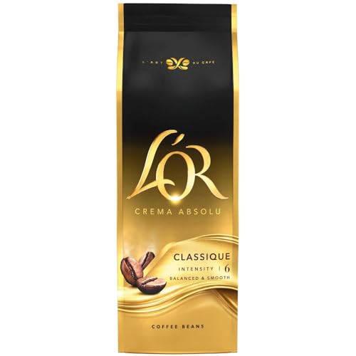 L'OR - Coffee Beans - Crema Absolu Classique - Intensity 6 - Whole Coffee Beans 500g (Pack of 1)