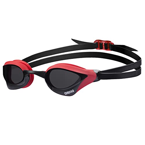 Arena Cobra Core Swim Goggles, Smoke / Red, Non-Mirror #TOP6