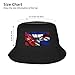 Half Cuba Cuban Half Dominican Republic Flag Bucket Hat for Women Men, Fashion Print Outdoor Beach Hat Packable Sun Cap for Travel Hiking
