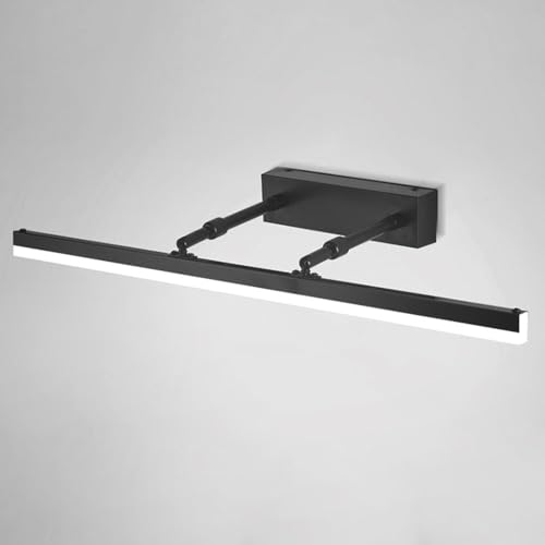 Lampe de vanité LED noire 60cm orientable et extensible pour miroir de salle de bain 6000K