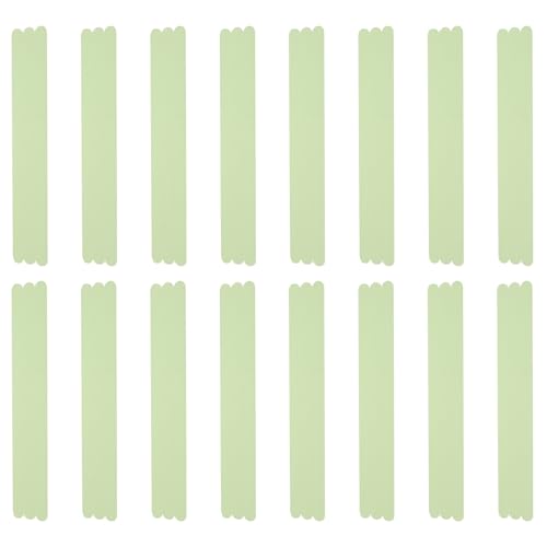 Baluue Tiras Antideslizantes Reflectantes Verdes 24 Unidades 2x38 Cm para Escaleras y Suelos, Cinta Adhesiva Fluorescente de Advertencia y Seguridad para Baño, Cocina y Piscina