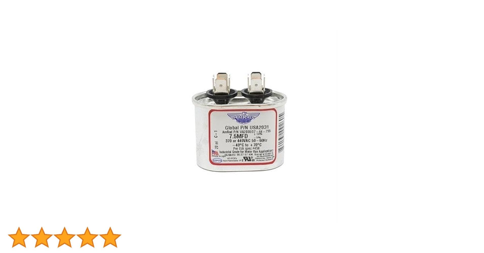 Totaline P291-0754 Replacement - 7.5 uf/Mfd 370/440 VAC