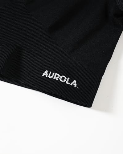 Image of AUROLA Serpent Snake Long Sleeve Shirts for Women, Seamless Workout Crop Tops Crew Neck Cropped T Shirt Athletic Yoga