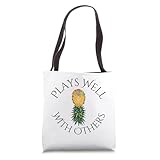 Plays Well with Others Swinger Lifestyle Naughty Adult Humor Tote Bag