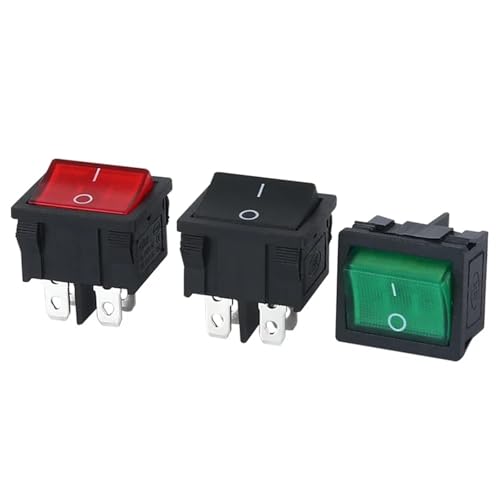 Interruptor basculante KCD5 de 6 pines y 2 posiciones para control de corriente AC 3