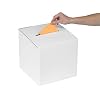 Boxes Fast BFMBALLOT White Corrugated Cardboard Ballot Box, 10 x 10 x 9-10 Inches, Suggestion Box, Raffle Ticket Holder, Large Voting Box (Pack of 10)