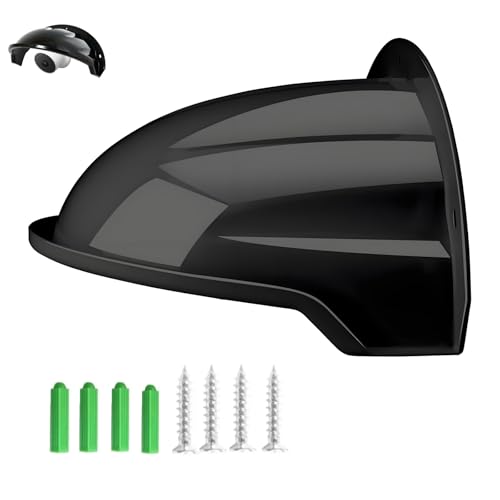 Coolotic Universal Sunshade Rainshade Cover Shield, Security Camera Protective Roof for CCTV Surveillance Hikvision/Nest/Ring/Arlo/Dome/Bullet (Sun Rain Cover, 1PCS Black)