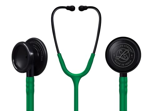 Image of Black Max Lightweight Aluminum Stethoscope for Doctors, Nurses, Medical Students, Nurse Acoustic Stethoscope (Green)