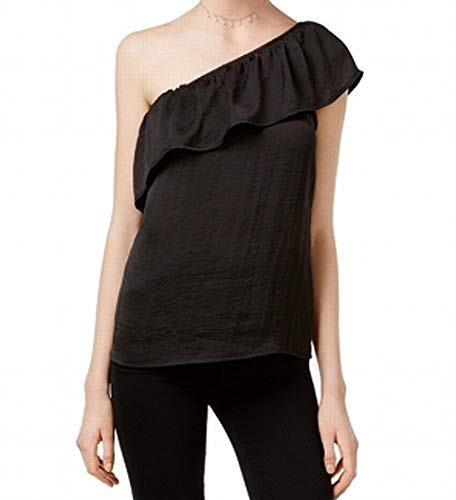 Lily Black Juniors One Shoulder Top Black XL