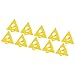 Mini Cone Painting Stand, 10 Pack, Yellow ABS, 2.4 Inch Sides, 2 Inch Height, for Cabinet Doors and Woodworking