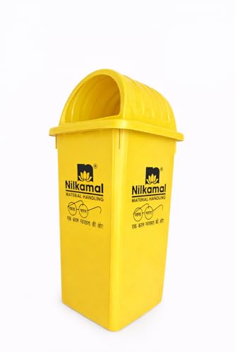 Image of Nilkamal Plastic Dustbin with Dome lid 60 LTR (Yellow)