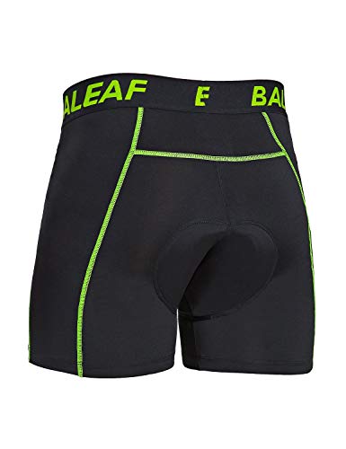 BALEAF Men\'s Cycling Underwear Shorts 3D Padded Bike Bicycle Pants Quick-Dry Tights Green Size XL