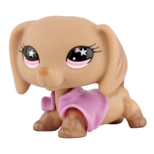 Mini jouet pour animaux de compagnie pour LPS, cocker épagneul, dogue allemand, figurine de chat à poil court et plus de choix, avec accessoires mignons, jouet à collectionner pour enfants (teckel