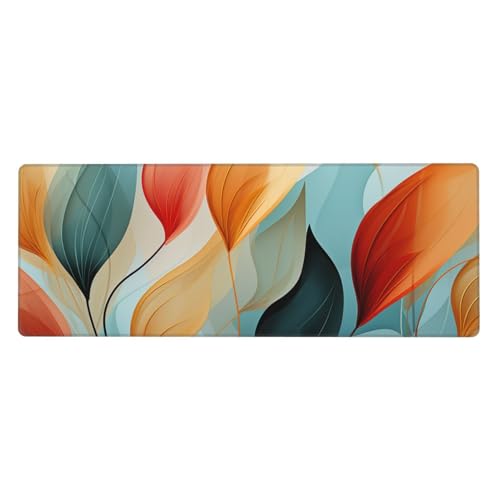 Grand tapis de souris style moderne du milieu du siècle en caoutchouc