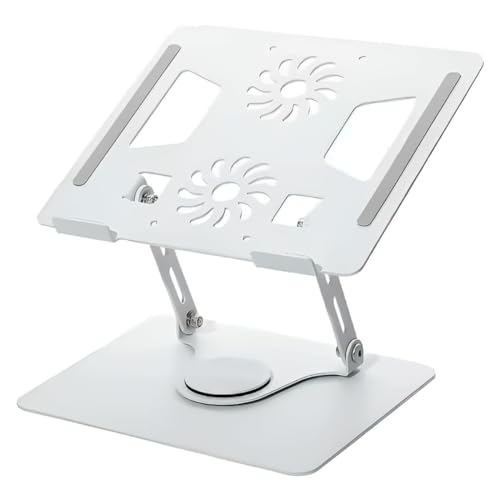 Suporte Para Notebook e Tablet Articulado Ajustável Com Rotação 360 Graus em Alumínio Resistente e Multifuncional Com Design Ergonômico, Compatível com Macbook Pro, Air, Dell, Metal Pemium