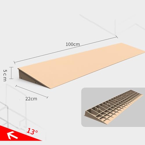 uniwersalne rampy krawężnikowe, Nachylona rampa antypoślizgowa Rampy progowe dla wózków inwalidzkich Przenośne plastikowe Wielokolorowe 1-6 cm(Black,5cm high)